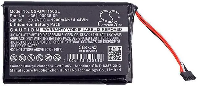 Main image of Cameron Sino Battery for Garmin T 5 mini, TT 15 mini PN:Garmin 010-11828-40, 351-00035-09, 361-00035-09 1200mAh / 4.44Wh