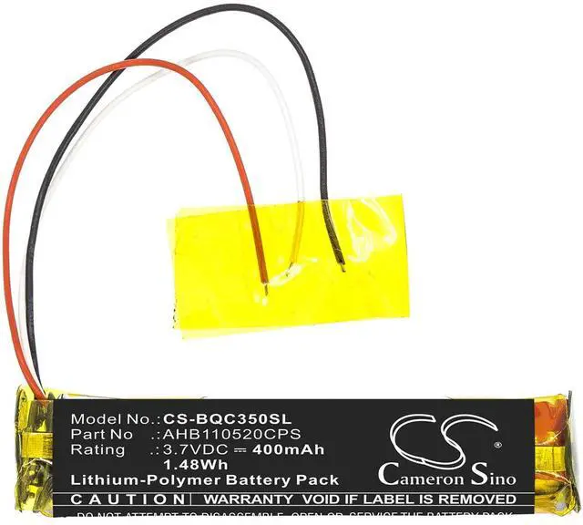 Alt view image 2 of 5 - Cameron Sino Battery for Bose 419811, QC35, Quietcomfort 35 PN:Bose AHB110520CPS 400mAh / 1.48Wh