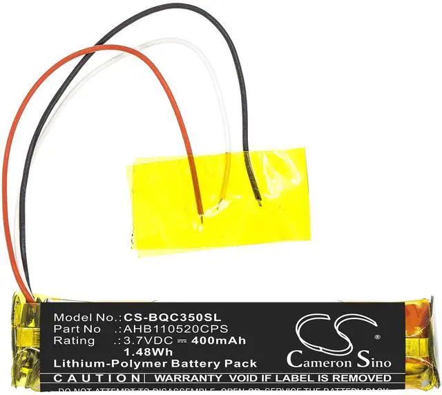 Alt view image 3 of 5 - Replacement Battery for Bose 419811, QC35, Quietcomfort 35 PN:Bose AHB110520CPS 400mAh / 1.48Wh