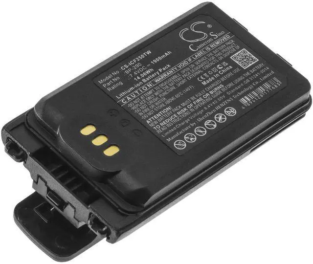 Main image of Cameron Sino Battery for Icom IC-F52D, IC-F62D, IC-M85 PN:Icom BP-290 1900mAh / 14.06Wh