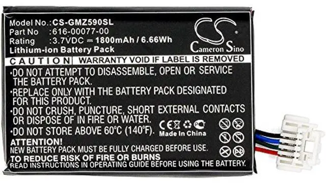 Alt view image 5 of 5 - CS Battery for 010-01603-10, Zumo 590, Zumo 590LM, Zumo 595, Zumo 595LM PN: 010-12110-003, 361-00077-00, 361-00077-10, 616-00077-00, 616-00077-10 1800mAh / 6.66Wh