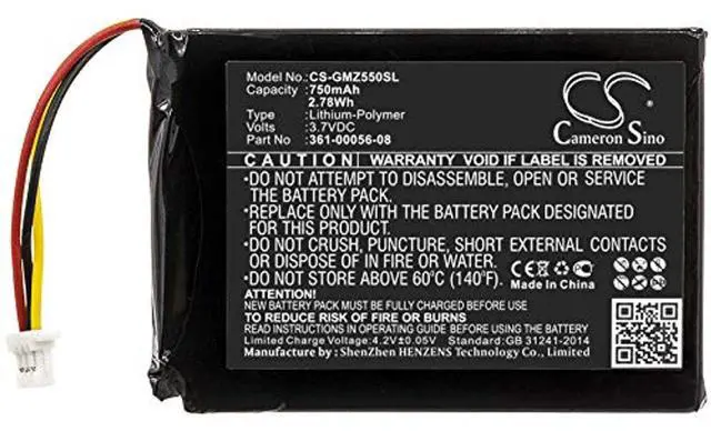 Alt view image 3 of 4 - CS Battery for DriveSmart 5, DriveSmart 55, DriveSmart 65 PN: 361-00056-08 750mAh / 2.78Wh