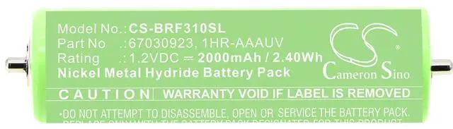 Alt view image 3 of 3 - Cameron Sino Battery for Braun 140, 5897, 5897 5735 Contour, Contour, Flex, Flex XP, Series 1, Series 3, Smart Comtrol Classic, Smart Control Plus, Smart Control Pro, Smart Control Sport 2000mAh