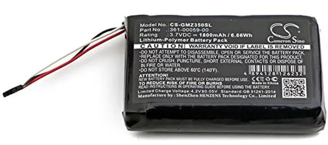 Main image of Cameron Sino Battery for ZUMO 340LM, ZUMO 350LM, ZUMO 390LM PN: 361-00059-00 1800mAh / 6.66Wh