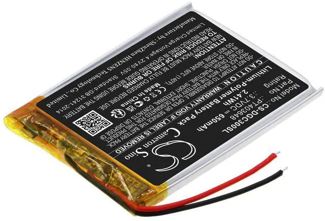 Alt view image 2 of 4 - Cameron Sino Battery for DENON AH-GC30 PN:DENON PT403648 650mAh / 2.41Wh
