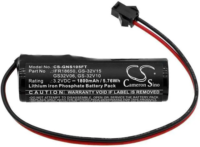 Alt view image 3 of 5 - Cameron Sino Battery for Gama Sonic Orion GS-123, Pagoda GS-104, Polaris GS-178, Royal GS-98, Solar Coach Light 10001 PN:Gama Sonic GS32V06, GS-32V10, GS-32V15, IFR18650 1800mAh