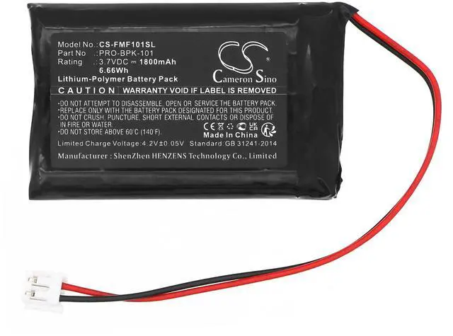 Alt view image 5 of 7 - Cameron Sino Battery for Fishman fender Acoustasonic, Fluence PN:Fishman 10462957, ACC-FLU-RBT, PRO-BPK-101 1800mAh / 6.66Wh