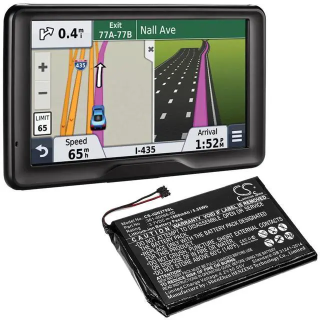 Main image of Cameron Sino Battery for Garmin 2689LMT 6-inch, Dezl 760LMT, Dezl 760LMT-D, Nuvi 2689LMT, Nuvi 2757, Nuvi 2757LM, Nuvi 2797, Nuvi 2797LMT, NuviCam LM, 1500mAh