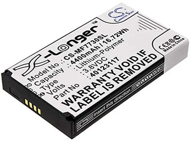 Main image of Replacement Battery for Inseego 5G, Jetpack 4G LTE, Jetpack 8800L, Jetpack MiFi 7730L, MiFi 7730L, MiFi 8800L, MiFi M1000 PN: 40123117 4400mAh / 16.72Wh