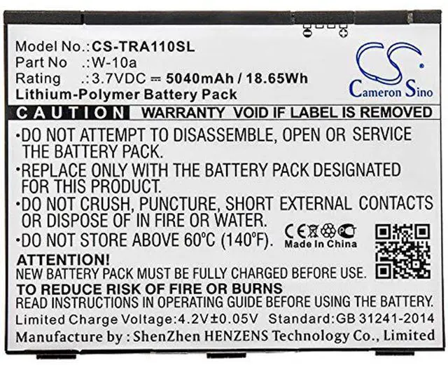 Main image of Cameron Sino Battery for Telstra MR2100, NightHawk M2, MR2100 NightHawk M2 PN:Telstra W-10a 5040mAh / 18.65Wh