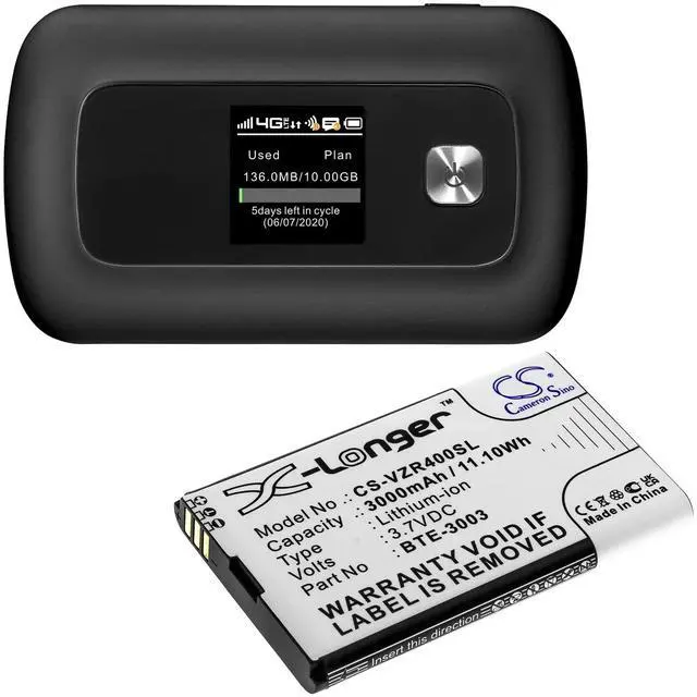 Alt view image 4 of 5 - CS Battery for ORB400LB, RC400L PN: BTE-3003 3000mAh / 11.10Wh