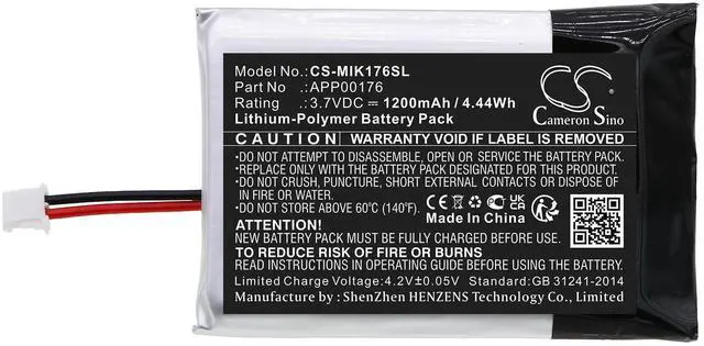 Alt view image 5 of 5 - 1200mAh / 4.44Wh Replacement Battery for MINN KOTA iPilot Link Remote BT PN:MINN KOTA APP00176