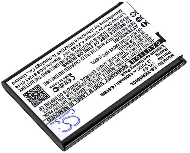 Alt view image 2 of 3 - Cameron Sino Battery for Yealink One Talk IP DECT, W56H, W56h/p, W56P, W60P PN:Yealink W56-BATT, YL-5J 1300mAh / 4.81Wh