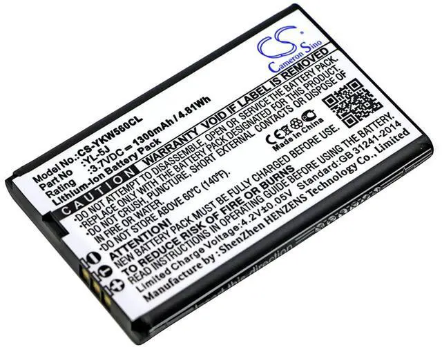 Alt view image 3 of 3 - Cameron Sino Battery for Yealink One Talk IP DECT, W56H, W56h/p, W56P, W60P PN:Yealink W56-BATT, YL-5J 1300mAh / 4.81Wh