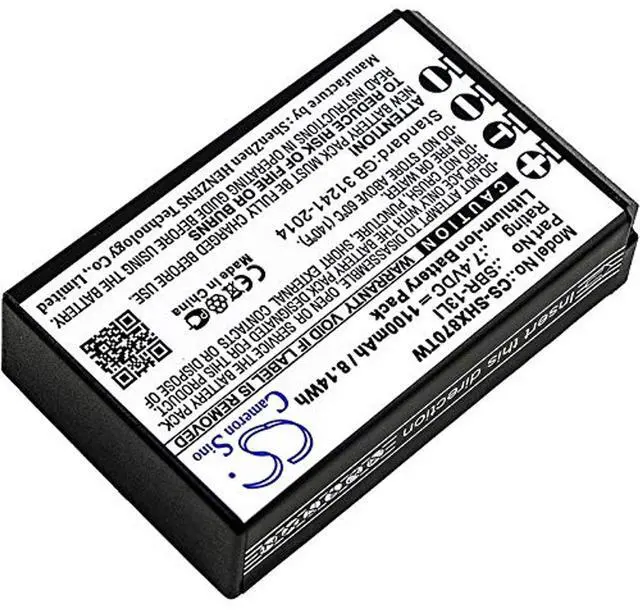 Alt view image 2 of 4 - (10Pack) Battery for HX870, HX870E PN: SBR-13LI 1100mAh / 8.14Wh
