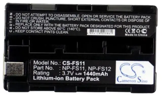Alt view image 5 of 5 - Cameron Sino Battery for Sony CCD-CR1, DCR-PC1E, DCR-PC2, DCR-PC2E, DCR-PC3, DCR-PC3E, DCR-PC4, DCR-PC4E, DCR-PC5, DCR-PC5E, DCR-TRV1VE PN:Sony NP-F10, NP-FS10, NP-FS11, NP-FS12 1440mAh