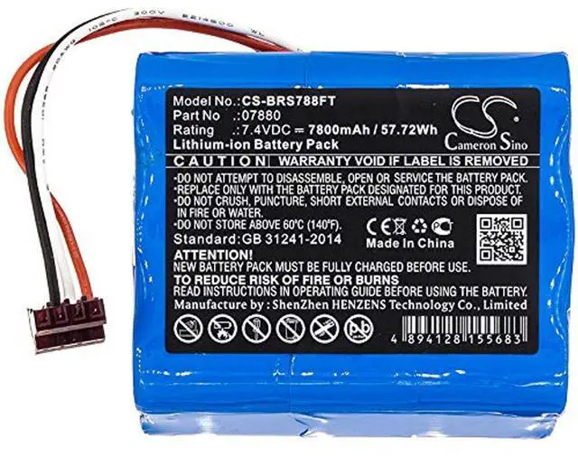 Alt view image 3 of 5 - Cameron Sino Battery for Bright Star 07802, 07815, 07816, 07817, 07835, 07855, 07857, LightHawk PN:Bright Star 07880 7800mAh / 57.72Wh