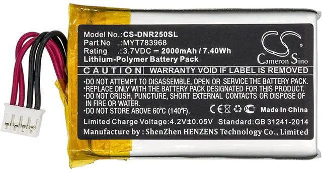 Main image of Cameron Sino Battery for DeLorme AG-008727-201, INCRH20, INRCH25, InReach Explorer, inReach SE, Q639603N, T7V1315 2000mAh