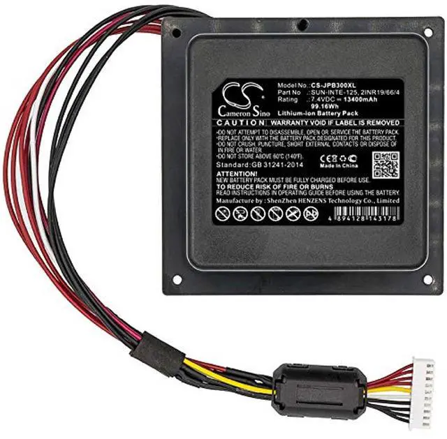 Main image of Cameron Sino Battery for JBL JBLPARTYBOX300CN, PartyBox 300 PN:JBL 2INR19/66/4, GSP-ICR2S4P-PB350A, SUN-INTE-125 13400mAh
