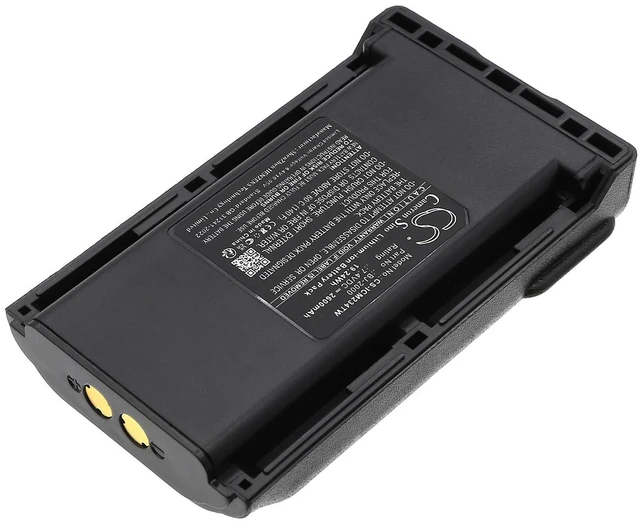 Alt view image 2 of 5 - Battery for Icom IC-4011, IC-A14, IC-A14S, IC-F14, IC-F14S, IC-F15, IC-F43TR 52, IC-F44, IC-F44G, IC-F44GS, IC-F44GT PN:Icom BJ-2000, BP-230N, BP-231N, BP-232H, BP-232N, BP-232WP 2600mAh / 19.24Wh