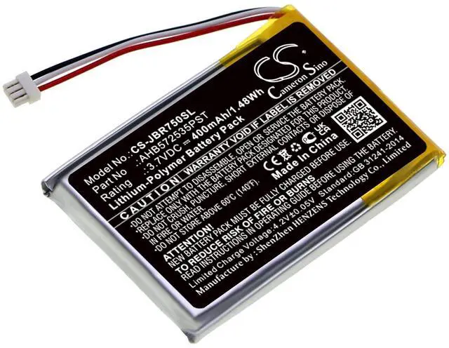 Alt view image 2 of 5 - Cameron Sino Battery for Jabra Evolve 75 PN:Jabra AHB572535PST 400mAh / 1.48Wh
