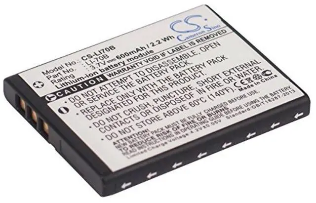 Main image of Cameron Sino Battery for Olympus FE-4020, FE-4040, VG-110, VG-120, VG-130, VG-140, X-940 PN:Olympus Li-70B 600mAh