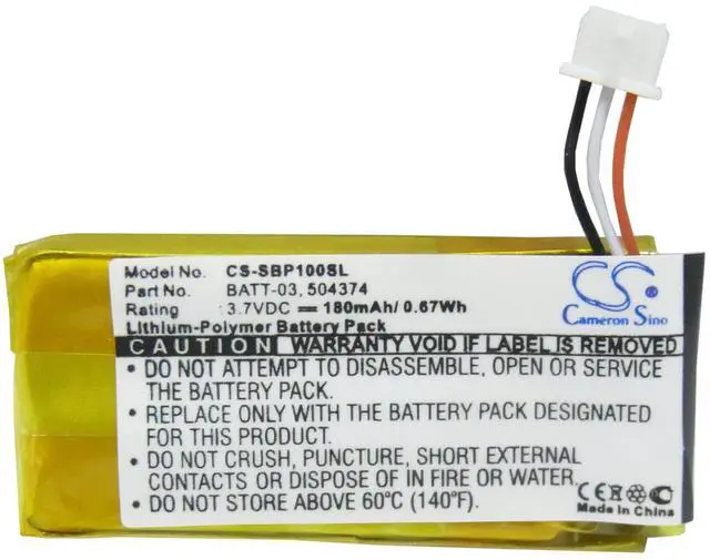 Alt view image 5 of 5 - CS Battery for D10, DW Pro2, DW Pro2 ML, DW SD Pro1, DW10, DW20, DW30, MB Pro 2, OfficeRunner, Pro 1, Pro 2, SD Office, SD Office ML, SD Pro1, SD Pro1 ML, SD Pro2, SD Pro2 ML 180mAh