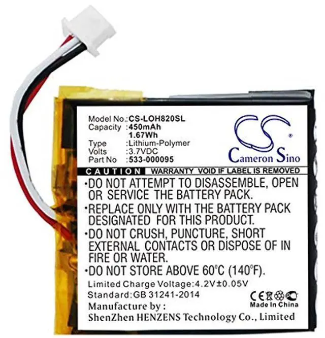 Alt view image 3 of 4 - 450mAh / 1.67Wh Replacement Battery for H820e PN: 533-000095
