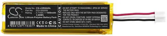 Alt view image 3 of 5 - 1050mAh / 3.89Wh Replacement Battery for 920-010514, MX KEYS Mini, YR0084 PN: 533-000200