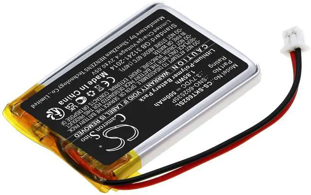 Alt view image 2 of 5 - 500mAh / 1.85Wh Replacement Battery for Trim Plus WiFi Video Doorbell PN: SNO-602535P