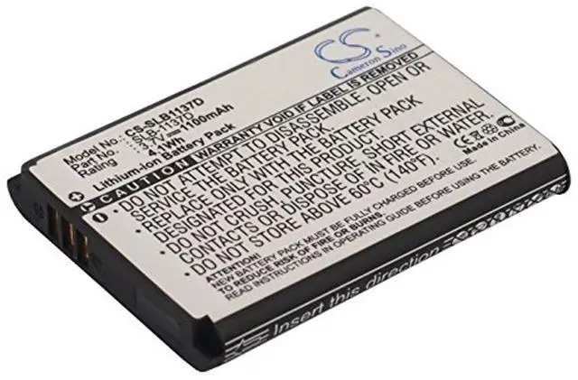 Main image of 1100mAh Replacement Battery for Digimax L74W, i100, i80, i85, L74 Wide, NV100HD, NV103, NV106 HD, NV11, NV24HD, NV30, NV40, TL34HD PN: SLB-1137D