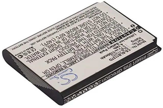 Alt view image 2 of 5 - 1100mAh Replacement Battery for Digimax L74W, i100, i80, i85, L74 Wide, NV100HD, NV103, NV106 HD, NV11, NV24HD, NV30, NV40, TL34HD PN: SLB-1137D