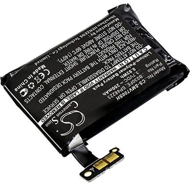 Alt view image 2 of 4 - 250mAh / 0.93Wh Replacement Battery for Gear 1, SM-V700 PN: B030FE, GH43-03992A, SP48223