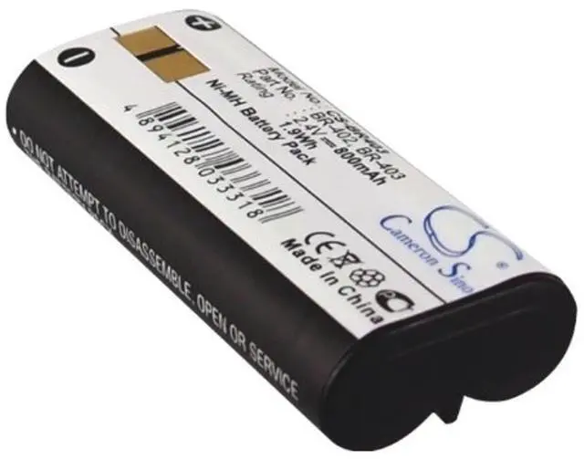 Main image of CS Battery for Olympus DS-2300, DS-3300, DS-4000, DS-5000, DS-5000ID PN:Olympus BR-402, BR-403 800mAh / 1.92Wh