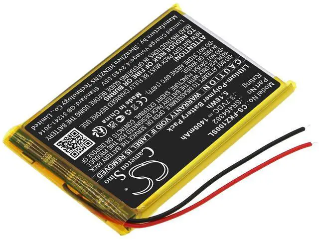 Alt view image 2 of 4 - 1400mAh / 5.18Wh Replacement Battery for FA Z10, NEO 620, NEO 620 LMU, NEO 640, NEO 640 LMU PN: SR454362