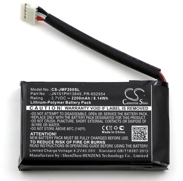Alt view image 3 of 5 - CS Battery for JBL Flip 2 (2014), Flip II (2014) PN:JBL JN151PH13849, PR-652954 2200mAh / 8.14Wh