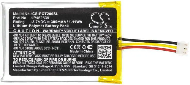Alt view image 3 of 5 - CS Battery for ComPilot, ComPilot II PN: IP462539 300mAh / 1.11Wh