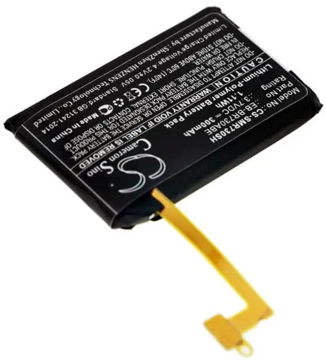 Alt view image 2 of 4 - 300mAh / 1.11Wh Replacement Battery for Galaxy Gear S2 3G, Gear S2 3G, SM-R730, SM-R730A, SM-R730S, SM-R730T, SM-R730V, SM-R735 PN: EB-BR730ABE, GH43-04538B