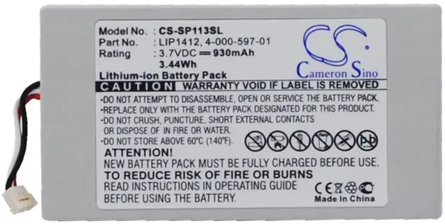 Main image of CS Battery for Sony PSP GO, PSP-N100, PSP-NA1006 PN:Sony 4-000-597-01, LIP1412 930mAh / 3.44Wh