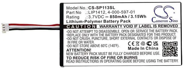 Alt view image 3 of 5 - CS Battery for Sony PSP GO, PSP-N100, PSP-NA1006 PN:Sony 4-000-597-01, LIP1412 930mAh / 3.44Wh