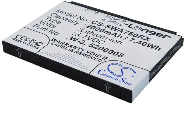 Main image of 2000mAh / 7.40Wh Replace Battery for Wireless Aircard 760, Aircard 760s, Aircard 762s, Aircard 763s, Aircard 785s, Wi-Fi 4G FC80 PN: Wireless 5200008, W-3