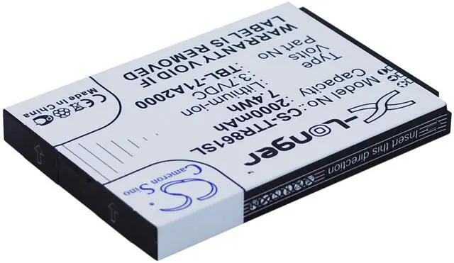 Alt view image 3 of 5 - 2000mAh Battery for TP-Link M5250 ver 1.0, M5350, M7200, M7200 ver 1.0, M7300, M7350 Ver 5, M7350 Ver 5.1, TL-M5350, TL-M7300, TL-TR761, TL-TR861 PN:TP-Link TBL-71A2000