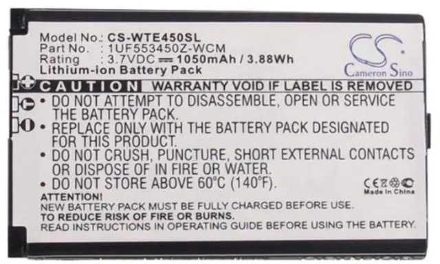 Alt view image 5 of 5 - CS Battery for CTH-470S-ES, CTH-470S-FR, CTH-470S-xx, CTH-670S-DE, CTH-670S-EN, CTH-670S-ES, CTH-670S-FR, CTH-670S-IT, CTH-670S-NL, CTH-670S-PL, CTH-670S-RU, CTH-670S-xx 1050mAh