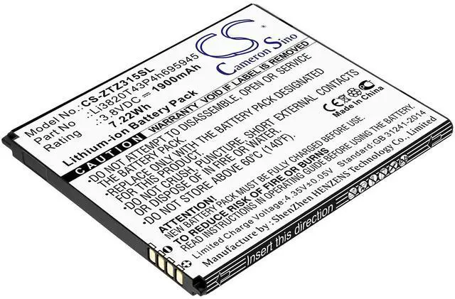 Main image of 1900mAh / 7.22Wh Replacement Battery for Blade Vantage 2, Z3153, Z3153VPP PN: Li3820T43P4h695945