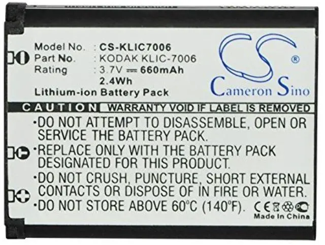 Alt view image 5 of 5 - Cameron Sino Battery for Kodak EasyShare M200, EasyShare Touch, Friendly Zoom FZ51, Friendly Zoom FZ52, Friendly Zoom FZ53, PIXPRO FZ51, PIXPRO FZ53, Pixpro SL5 Smart Lens, PIXPRO X53, PIXPRO X54