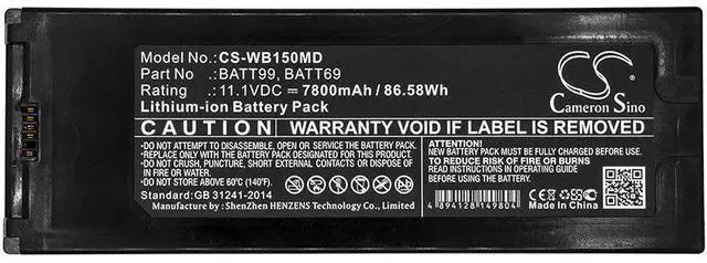 Alt view image 3 of 3 - New 7800mAh Battery for Welch-Allyn Connex 6000 Vital Signs Monito,Connex Spot,Connex Spot Vital Signs 7100,Connex Spot Vital Signs 7300,Connex Spot Vital Signs 7400,Connex Spot Vital Signs 7500