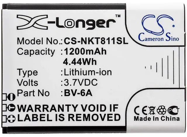 Alt view image 3 of 3 - New 1200mAh Battery for Nokia 8110 4G,TA-1048,TA-1059; P/N:BV-6A