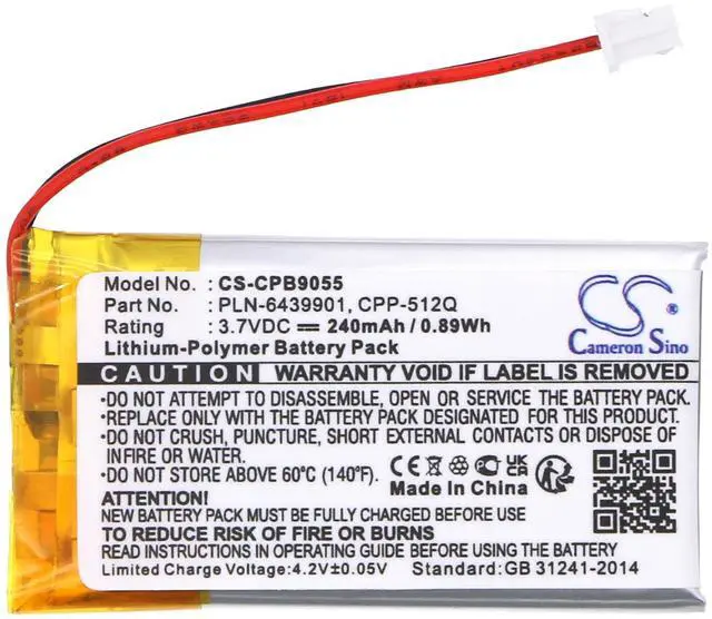 Alt view image 3 of 5 - 240mAh Battery for  Avaya Tenovis HSG-Link DECT 2, AWH55, AWH65, AWH-55, AWH-65,Plantronics AWH-55, AWH-65, WO300  and others