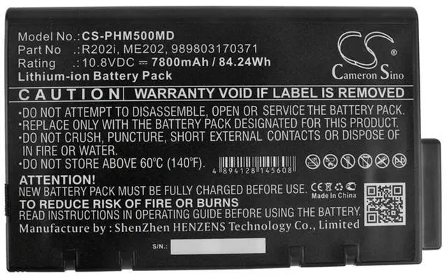 Alt view image 5 of 5 - New 7800mAh Battery for Drager Oxylog 2000+,Oxylog 3000,Oxylog 3000+