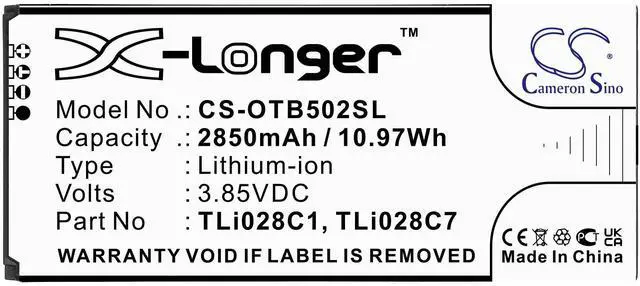 Alt view image 3 of 4 - battery for Alcatel 1B 2020 OT-5002A OT-5002D OT-5002F OT-5002I OT-5002M OT-5002X OT-5002S